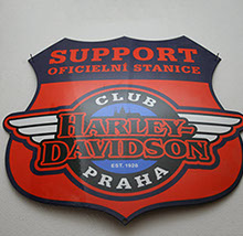 Emaille Clubbord Harley Davidson