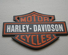Emaille Clubbord Harley Davidson