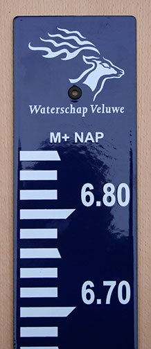 Emaille Peilschaal Modern Waterschap Veluwe