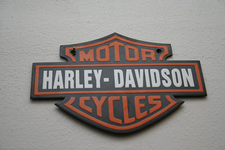Emaille Clubbord Harley Davidson