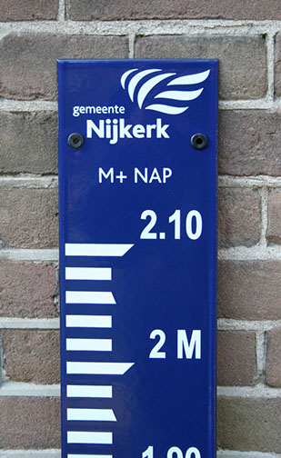 Emaille Peilschaal Modern Gemeente Nijkerk