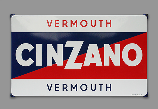 Bedrijfslogo-Cinzano-vermouth-emaille-reclamebord