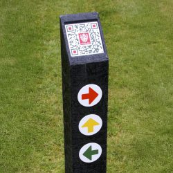 Emaille-bewegwijzering-qrcode-routepijlen