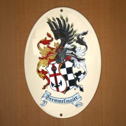 Emaille-familiewapen-gremmelmaier-Heraldiek-Schild