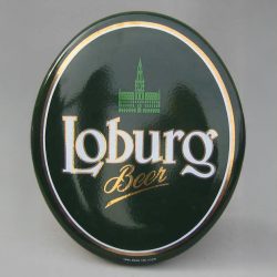 Langcat-Emaille-Reclame-Bierbord-Loburg-Ovaal